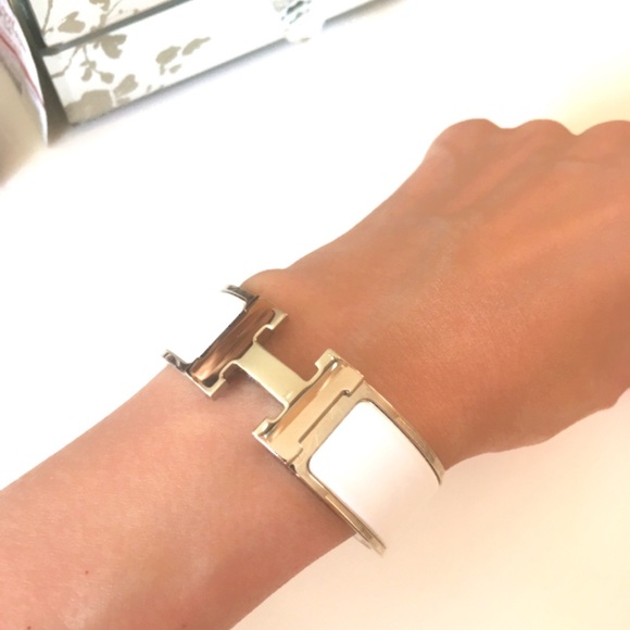 HERMES White “Le H Bracelet” - Picture 2 of 3